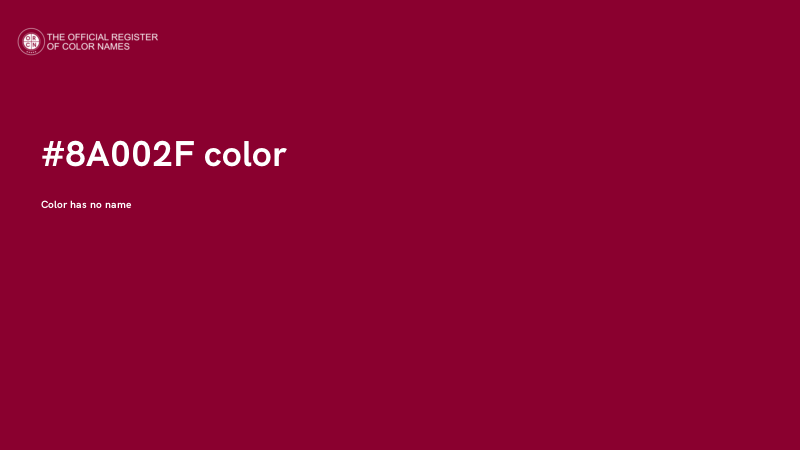 #8A002F color image