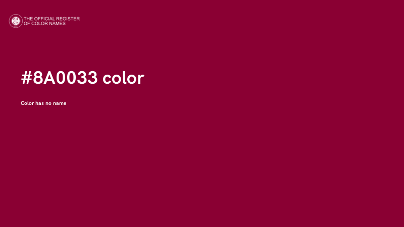 #8A0033 color image