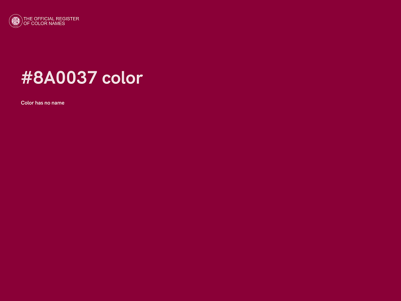 #8A0037 color image