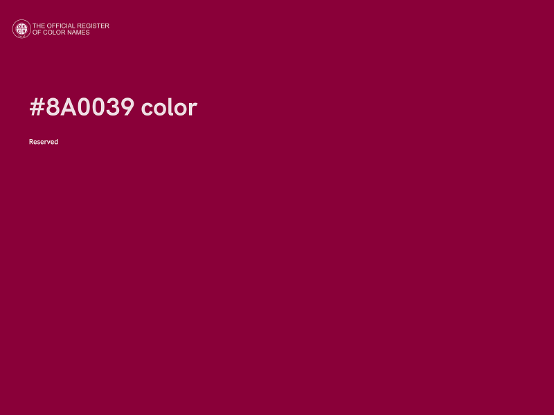 #8A0039 color image