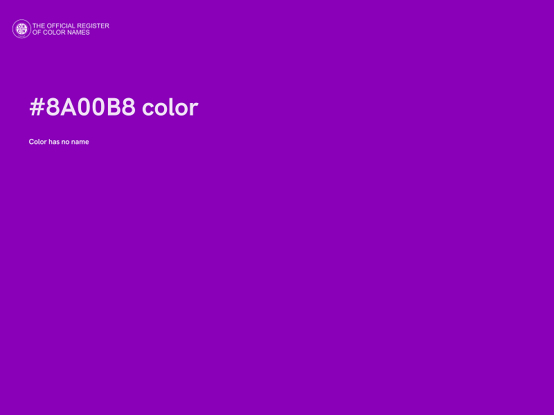 #8A00B8 color image