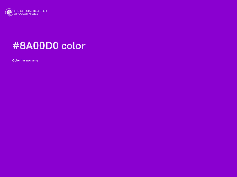 #8A00D0 color image