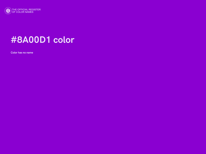 #8A00D1 color image