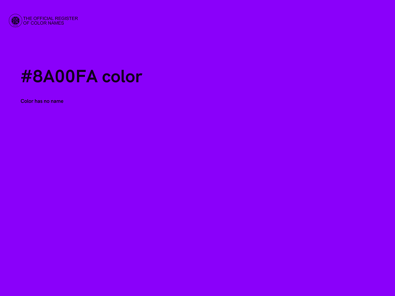 #8A00FA color image