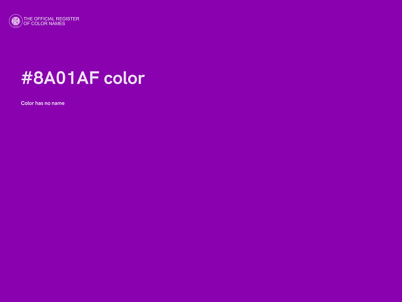 #8A01AF color image