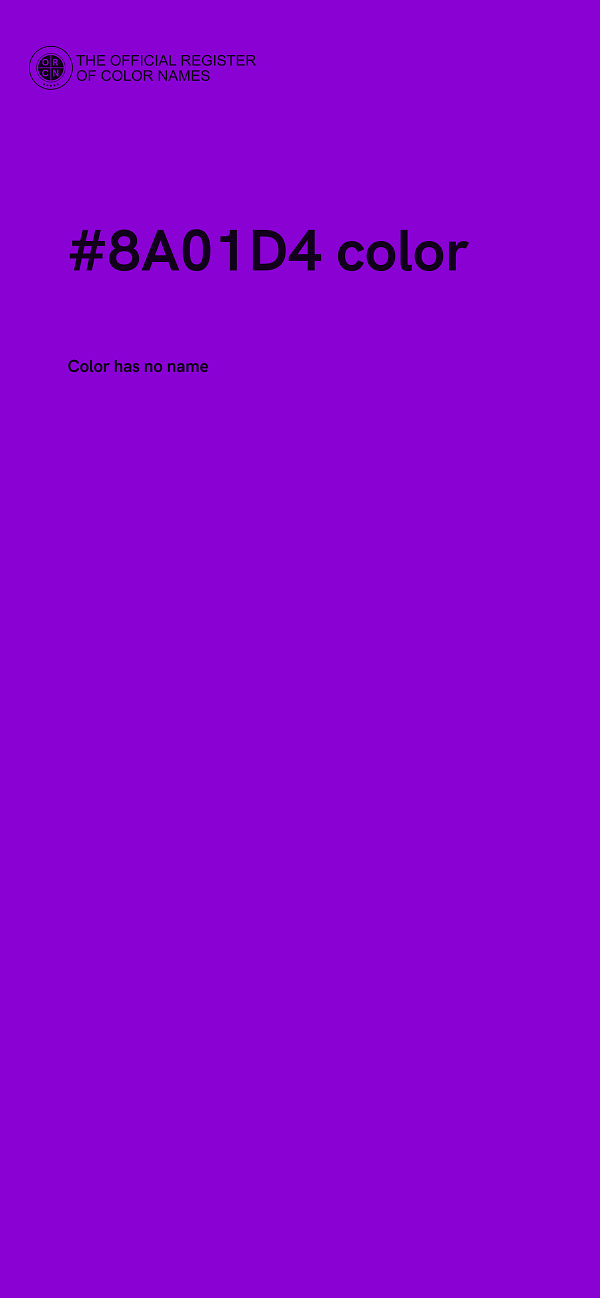 #8A01D4 color image