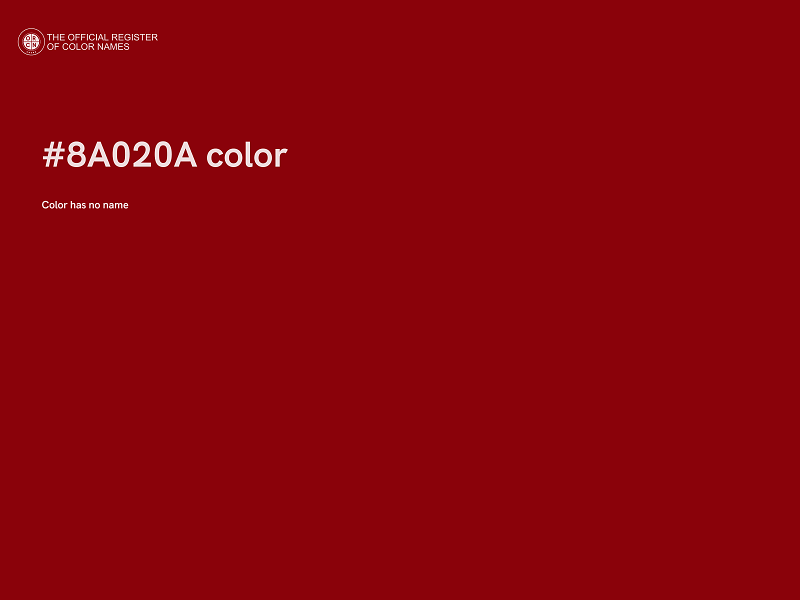 #8A020A color image