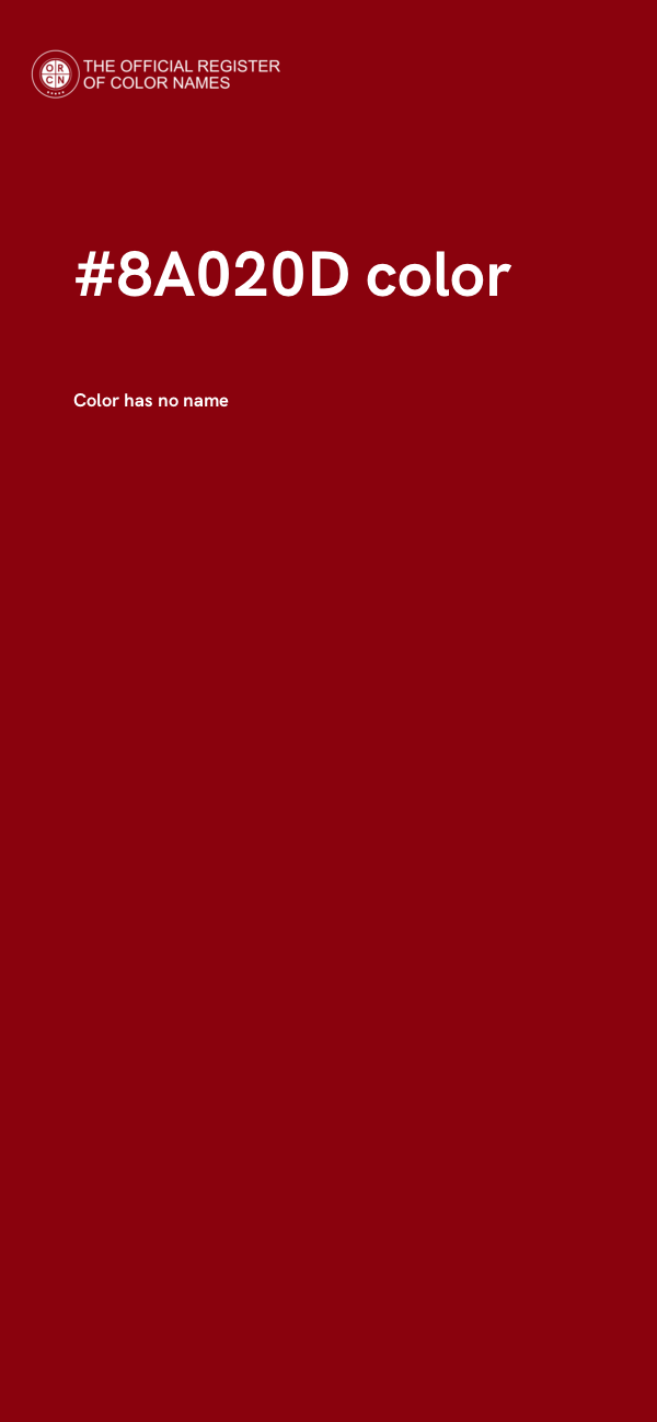 #8A020D color image