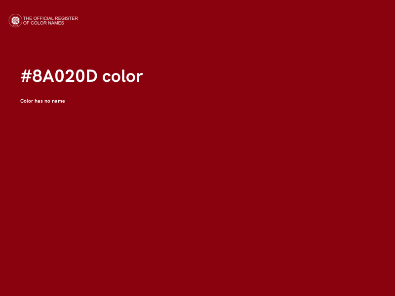 #8A020D color image