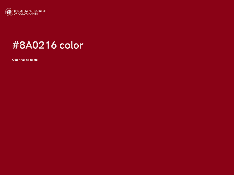 #8A0216 color image