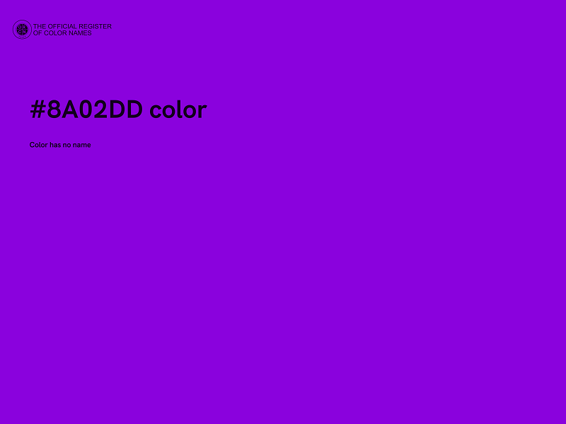 #8A02DD color image