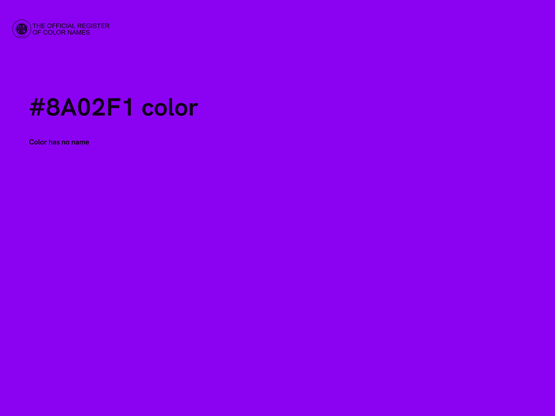 #8A02F1 color image