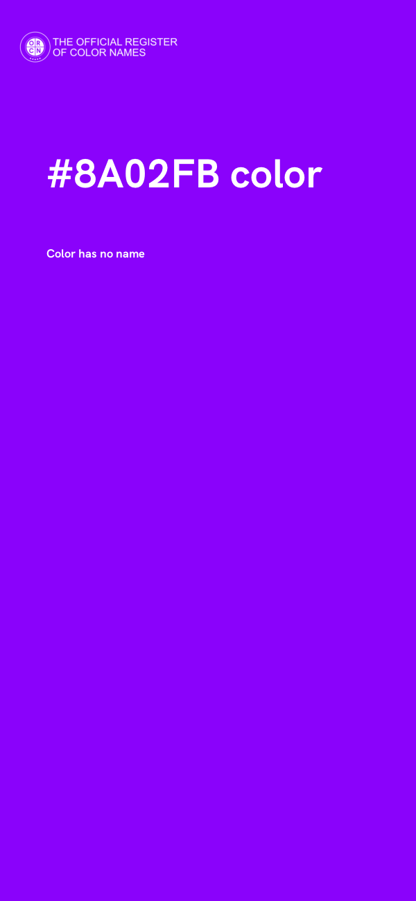 #8A02FB color image