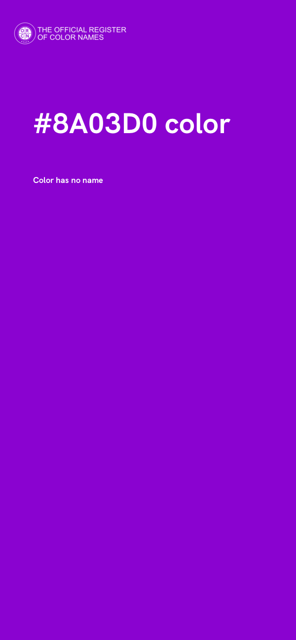 #8A03D0 color image