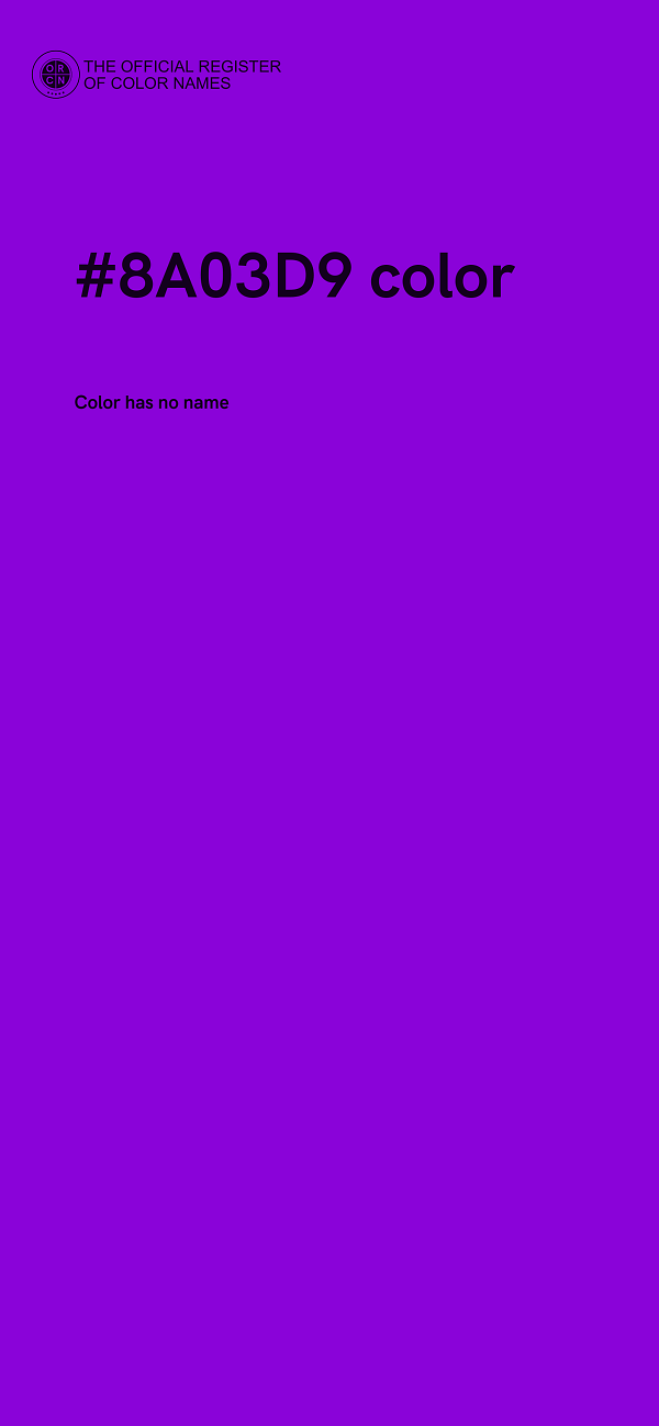 #8A03D9 color image