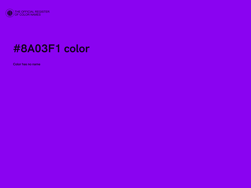 #8A03F1 color image