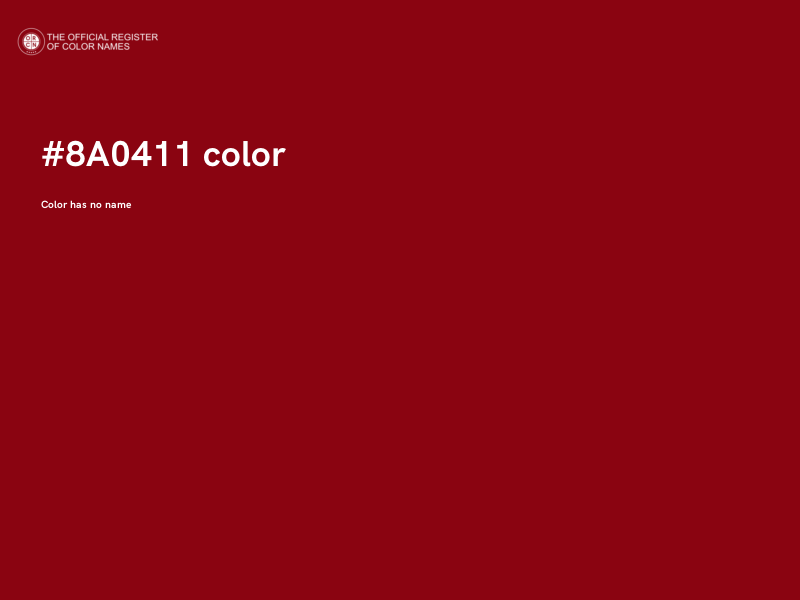 #8A0411 color image
