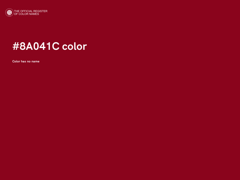 #8A041C color image