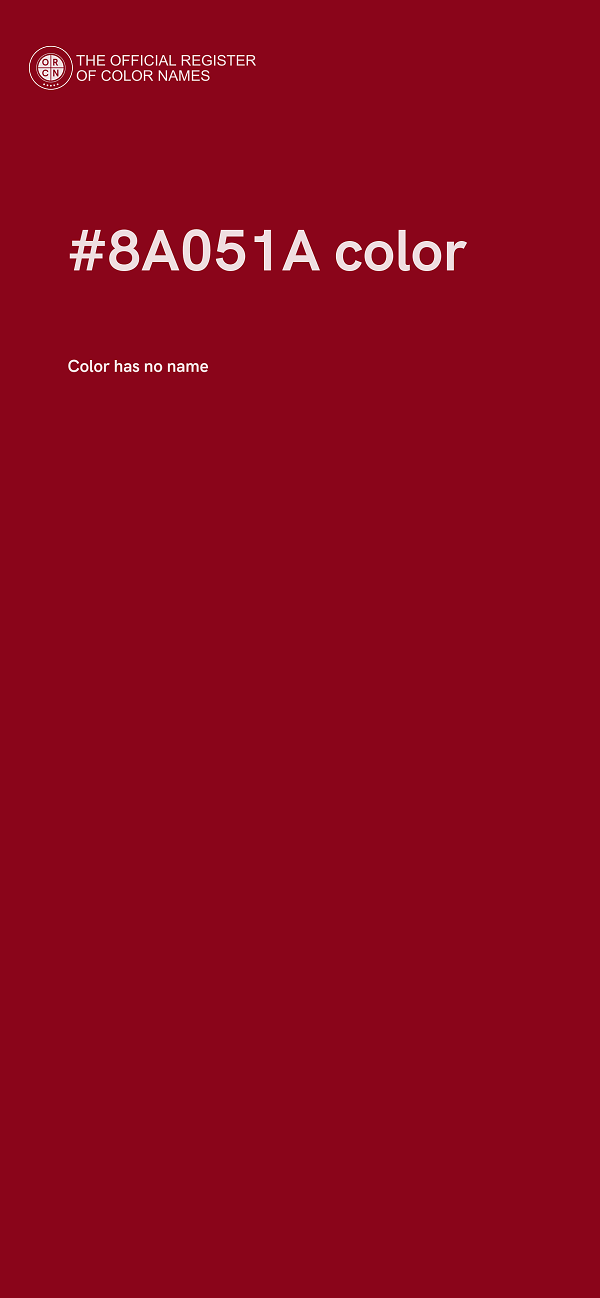 #8A051A color image