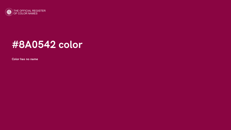#8A0542 color image