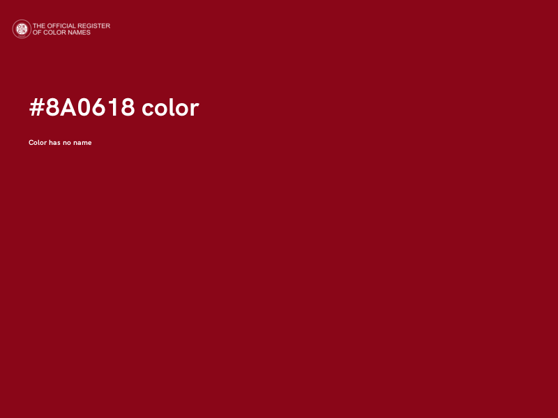 #8A0618 color image