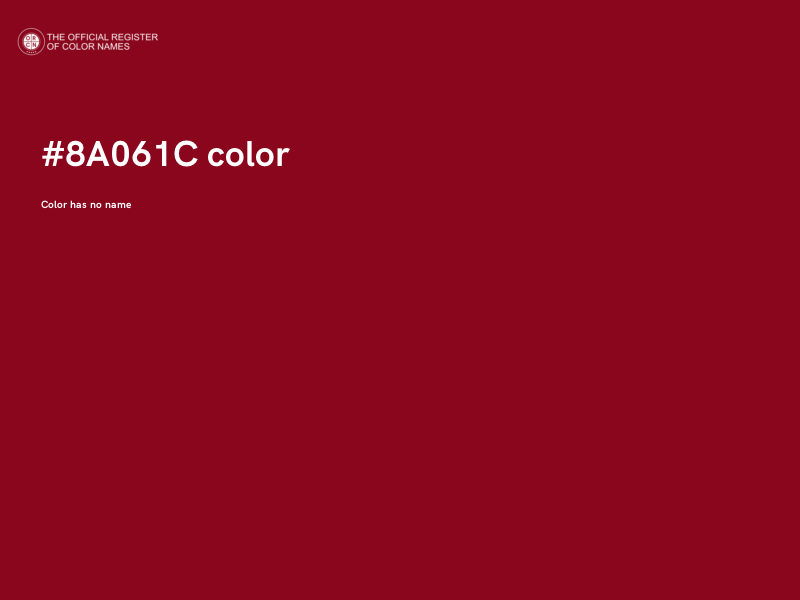 #8A061C color image