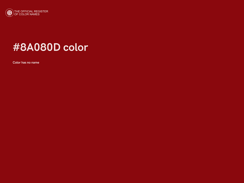 #8A080D color image