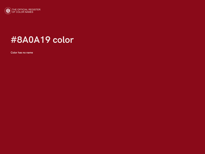 #8A0A19 color image
