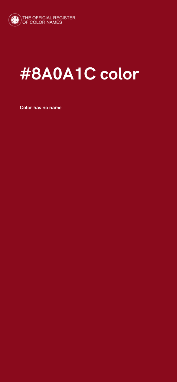 #8A0A1C color image