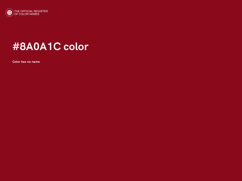 #8A0A1C color image