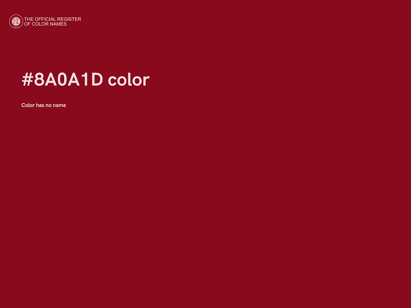 #8A0A1D color image