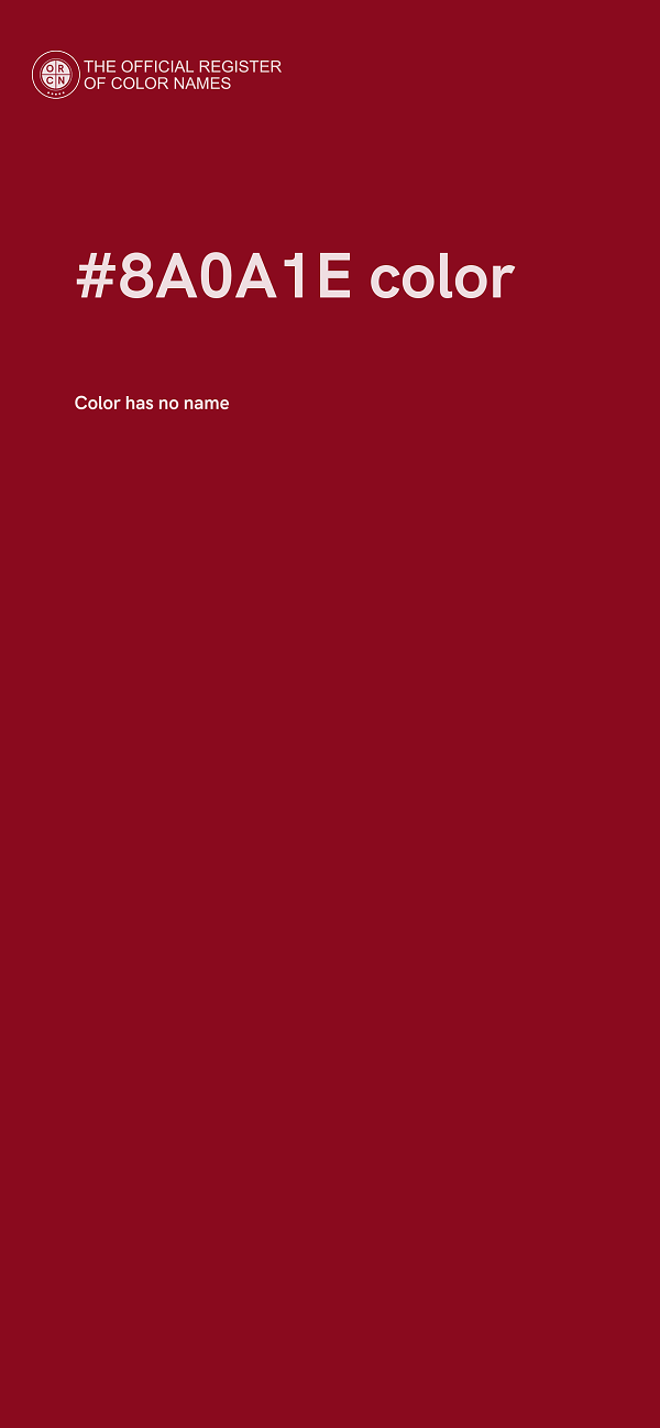 #8A0A1E color image