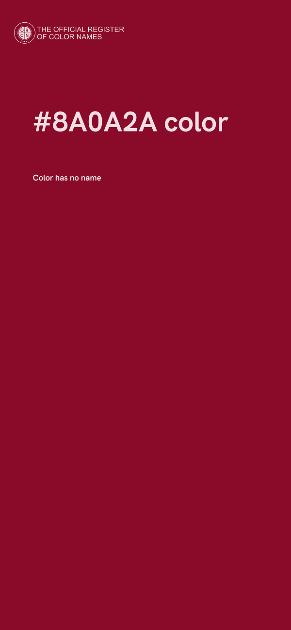 #8A0A2A color image
