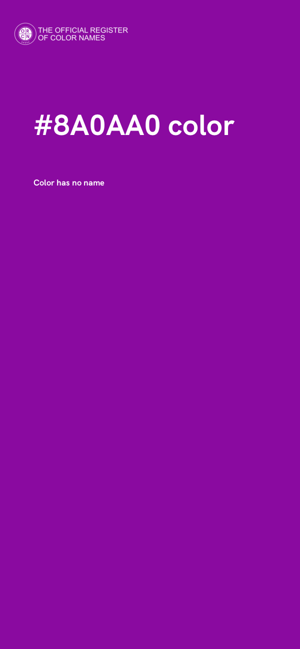 #8A0AA0 color image