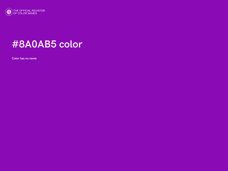 #8A0AB5 color image