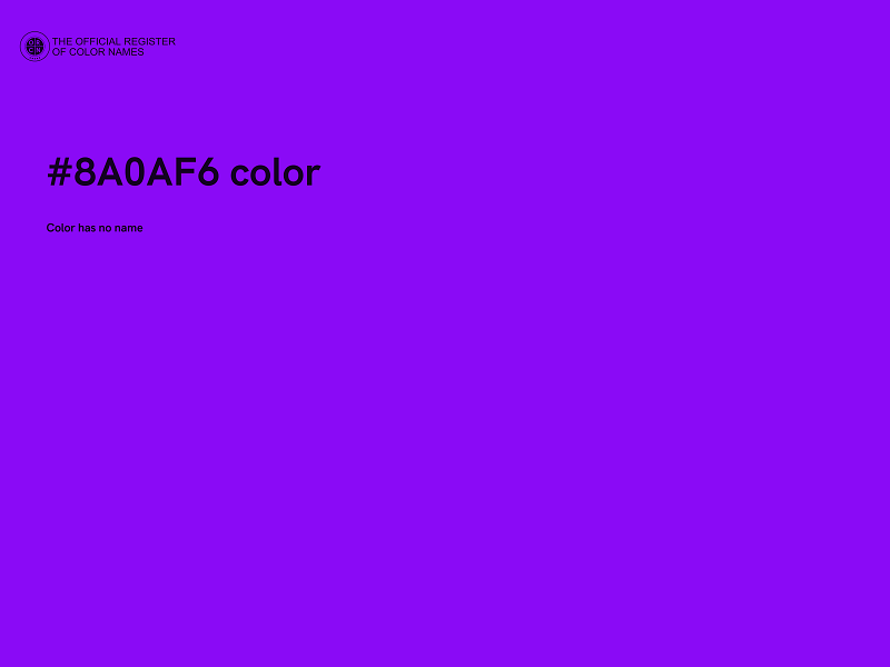 #8A0AF6 color image