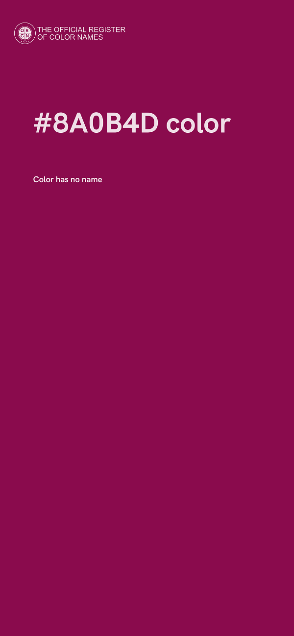 #8A0B4D color image