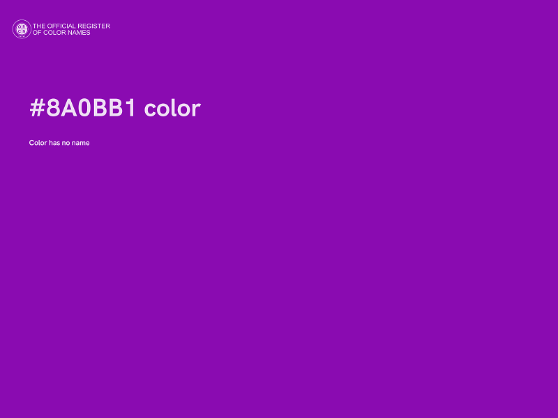 #8A0BB1 color image