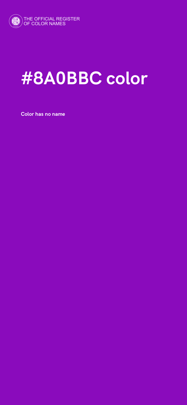 #8A0BBC color image
