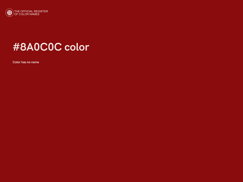 #8A0C0C color image