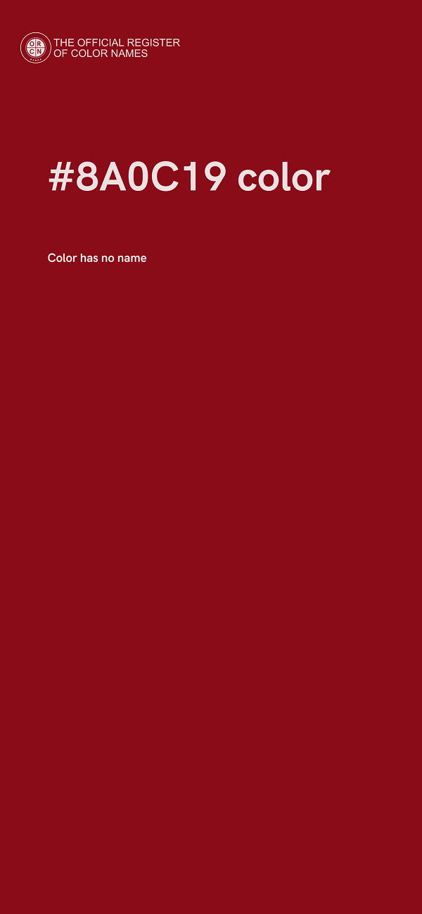 #8A0C19 color image