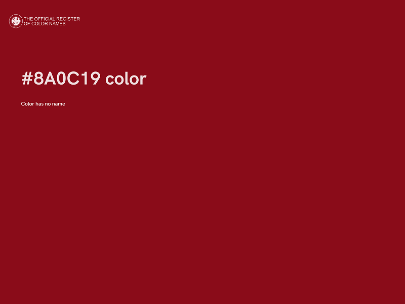 #8A0C19 color image