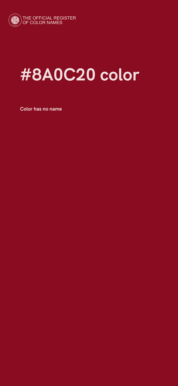 #8A0C20 color image