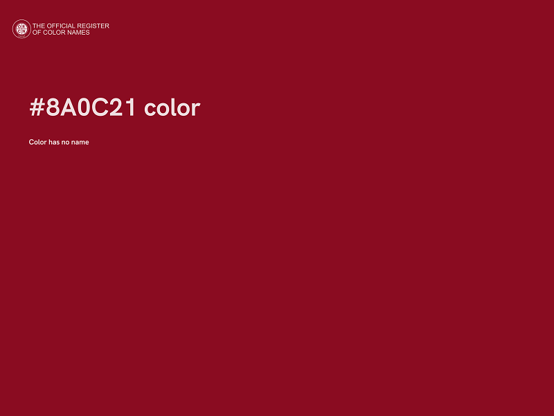 #8A0C21 color image