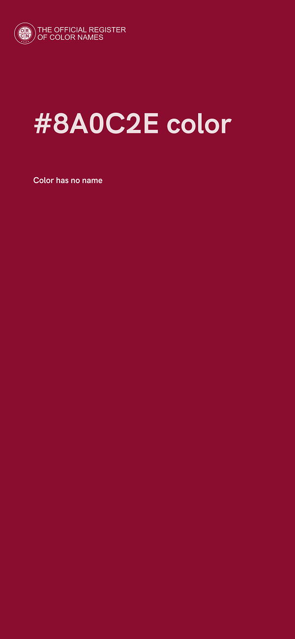 #8A0C2E color image