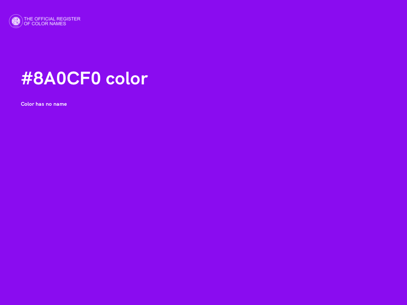 #8A0CF0 color image