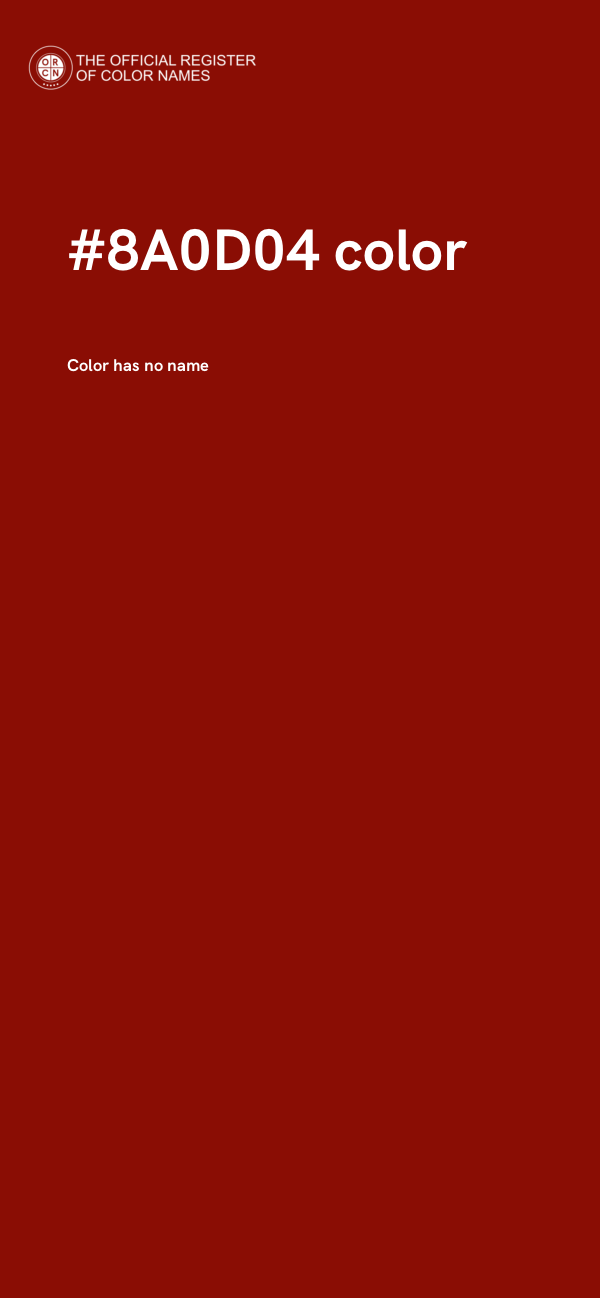 #8A0D04 color image