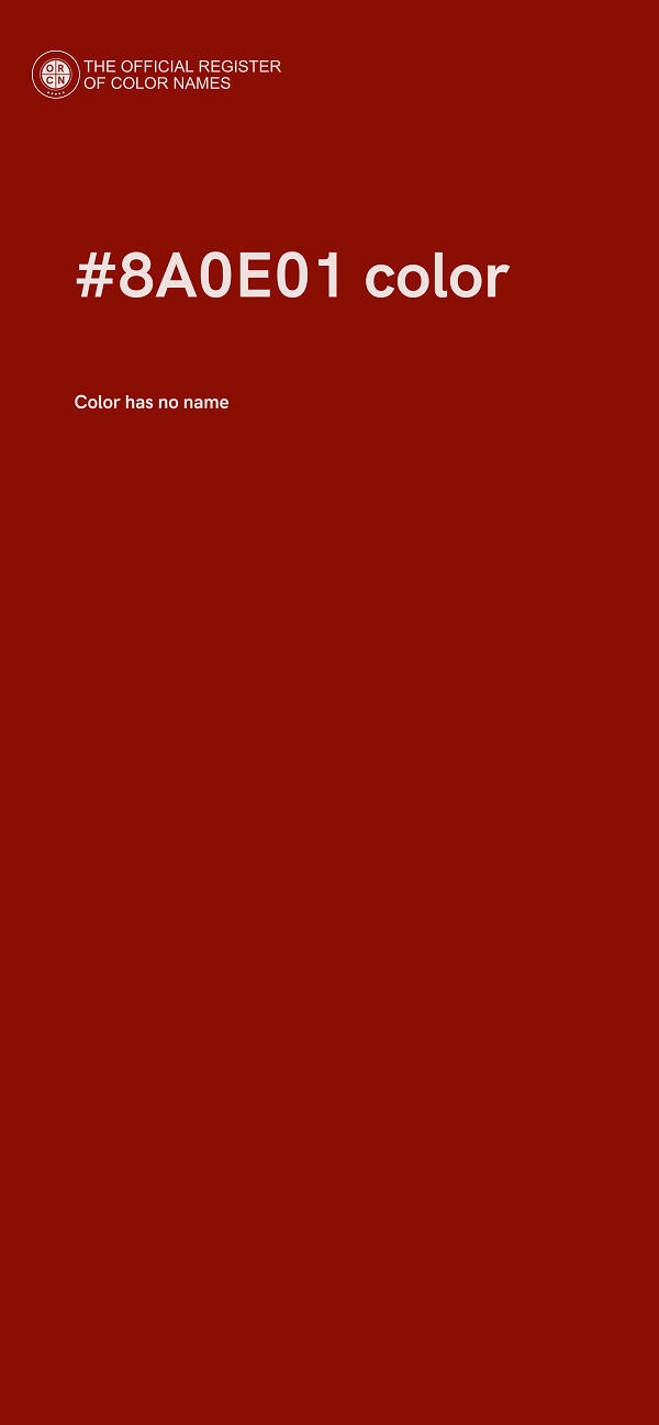 #8A0E01 color image