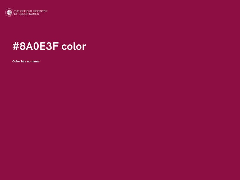 #8A0E3F color image