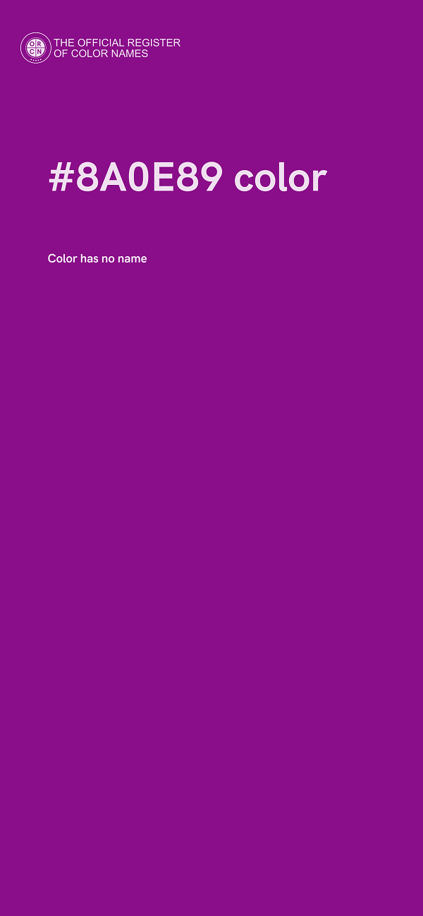#8A0E89 color image